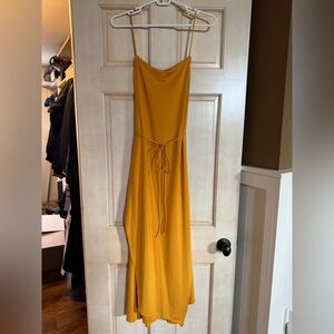 Zara yellow wrap dress